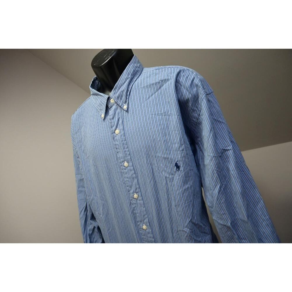 Polo Ralph Lauren Dress Shirt Classic Fit Striped Button Up Mens 3XLT 3XL TALL
